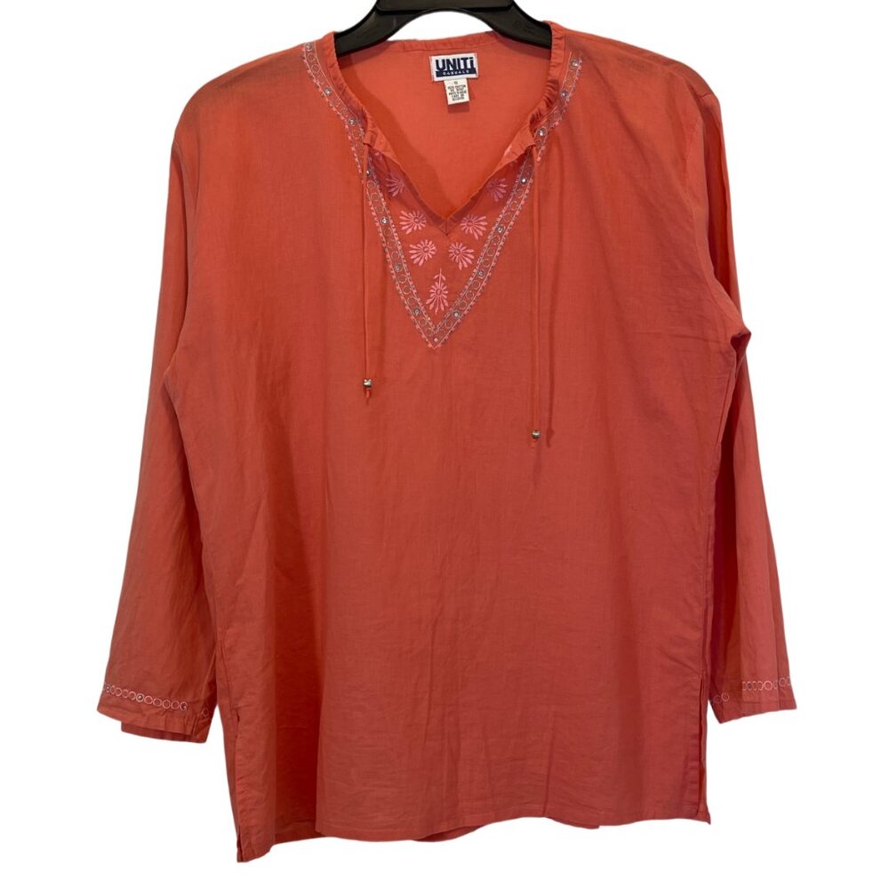 Women Orange Tunic Size 1X